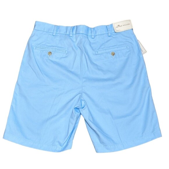 NWT Peter Millar Pima Cotton Winston Washed Twill Short Tarheel blue size 32R - Picture 2 of 12